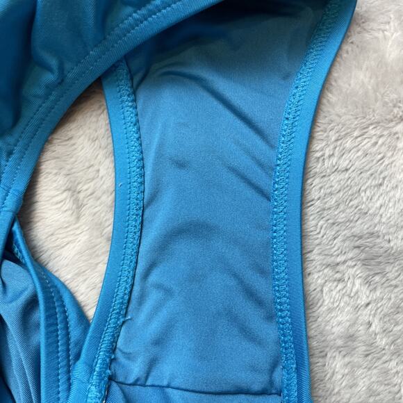 Calvin Klein One Piece Swimsuit Womens 8 Turquoise Starburst Slimming Resort - Picture 8 of 8